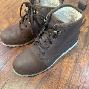 UGG Brown Kids Boots with Cream Lining